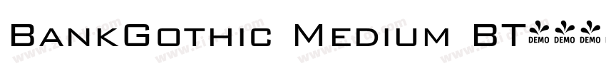 BankGothic Medium BT字体转换